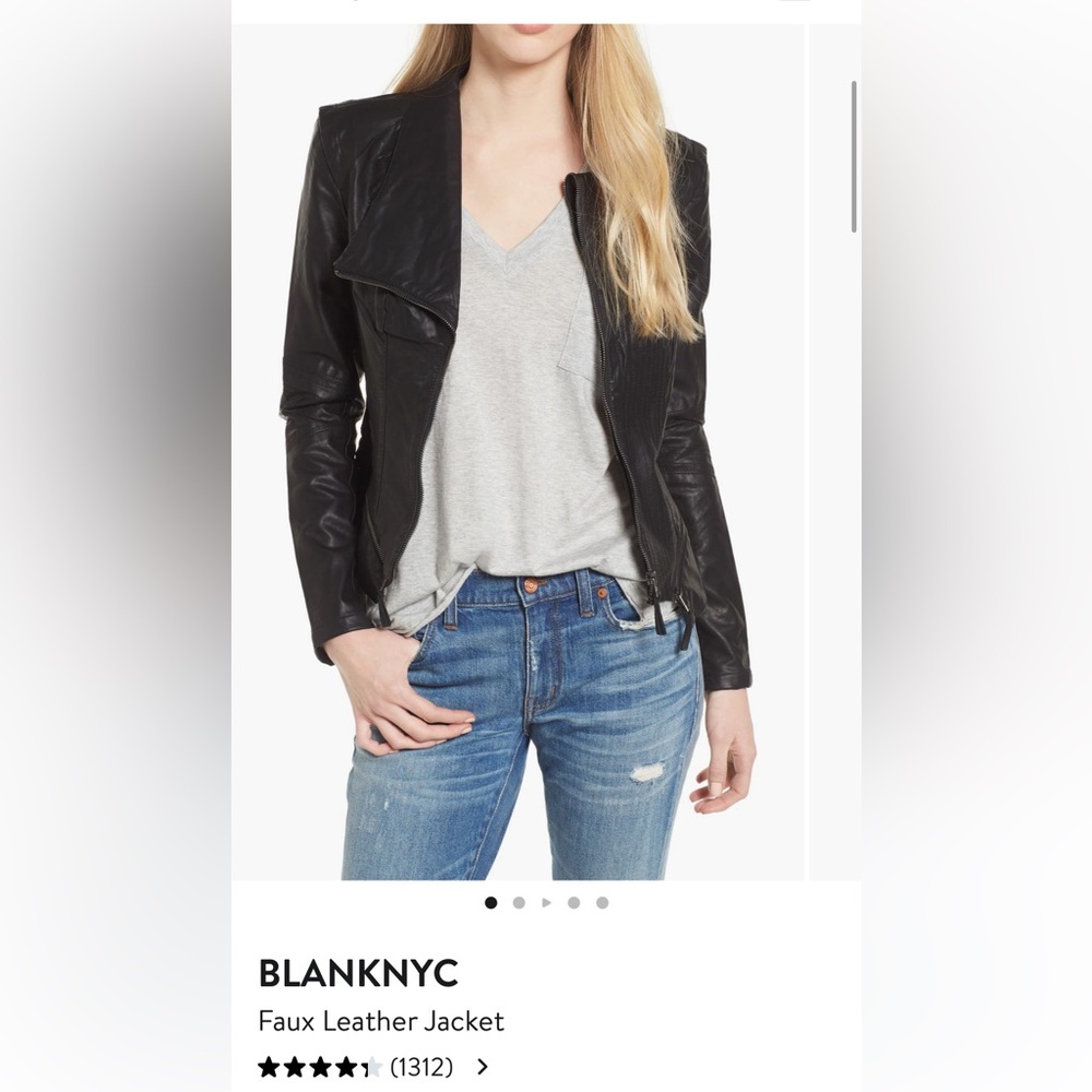 Blank NYC Faux Leather Jacket size M